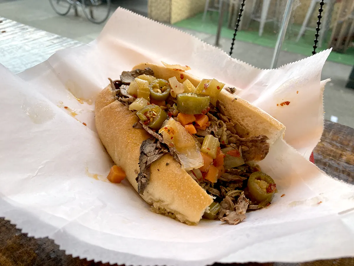 An Italian beef from Bobbi's in Brooklyn's Cobble Hill Neighborhood