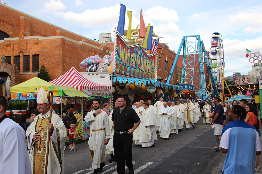 The OLMC Feast in Williamsburg feature the lifting of the Giglio