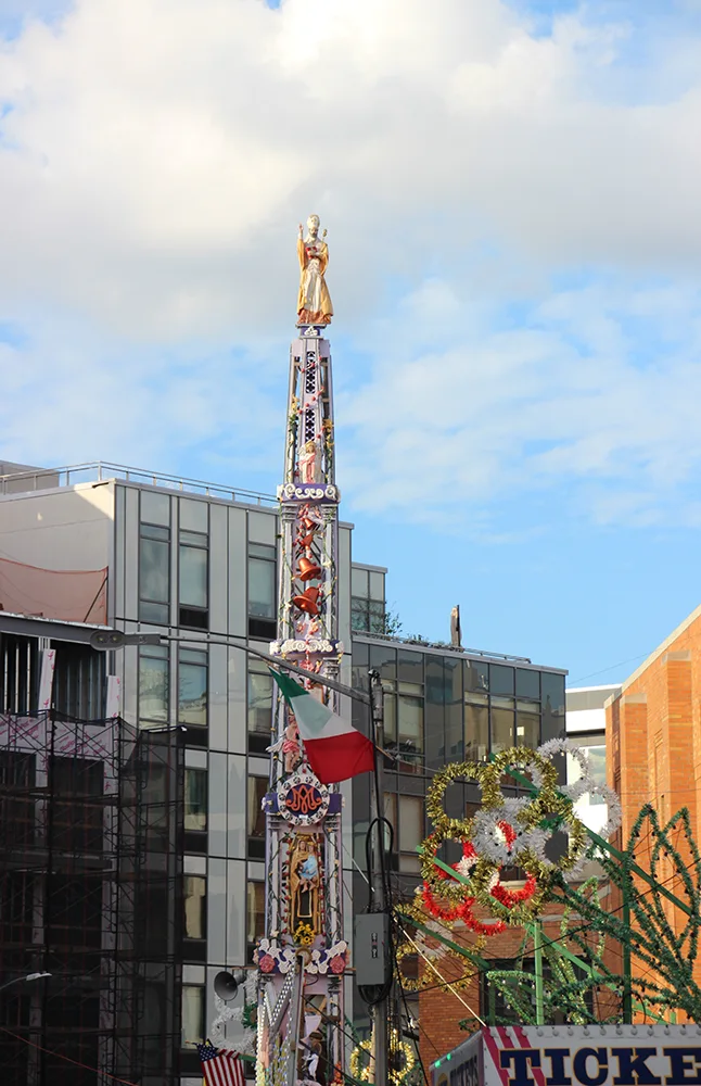 The giglio is the tower, lifted by the participants