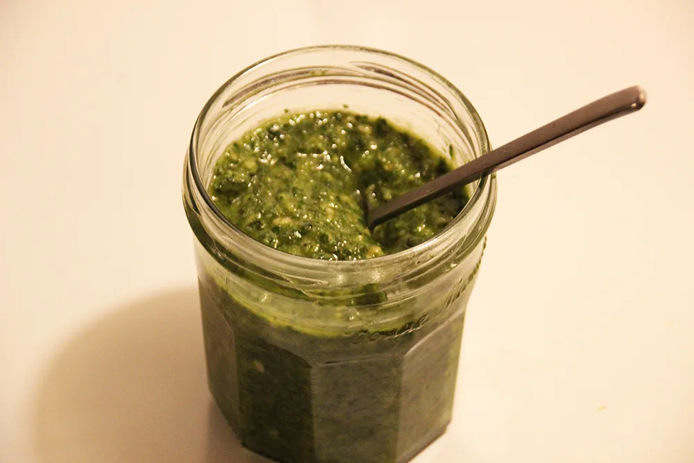 homemade pesto sauce